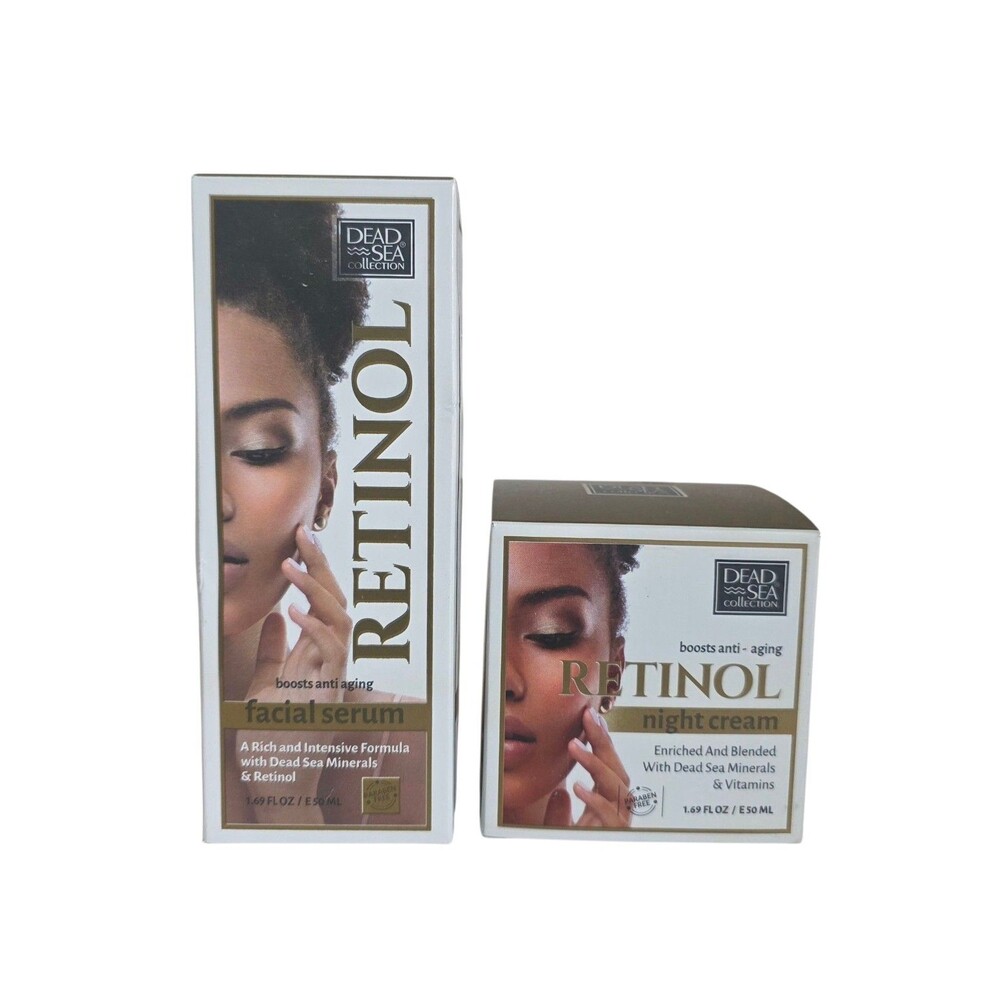 Dead Sea Collection Retinol Night Cream 1.69 oz & Facial Serum